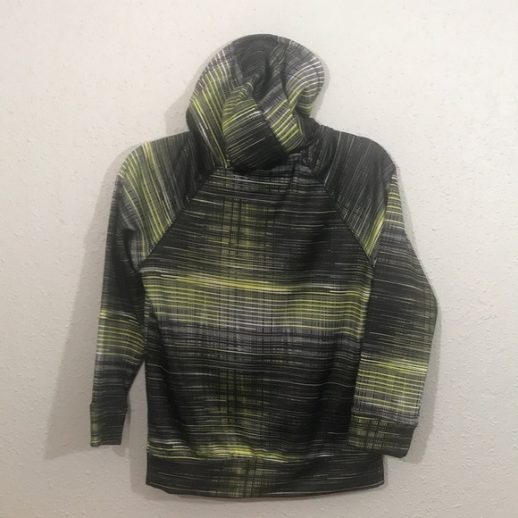 Spyder Black, White, & Yellow Screen Print Pull-Over Hoodie size M - Picture 3 of 10